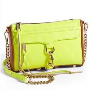 Highlighter yellow MAC crossbody bag